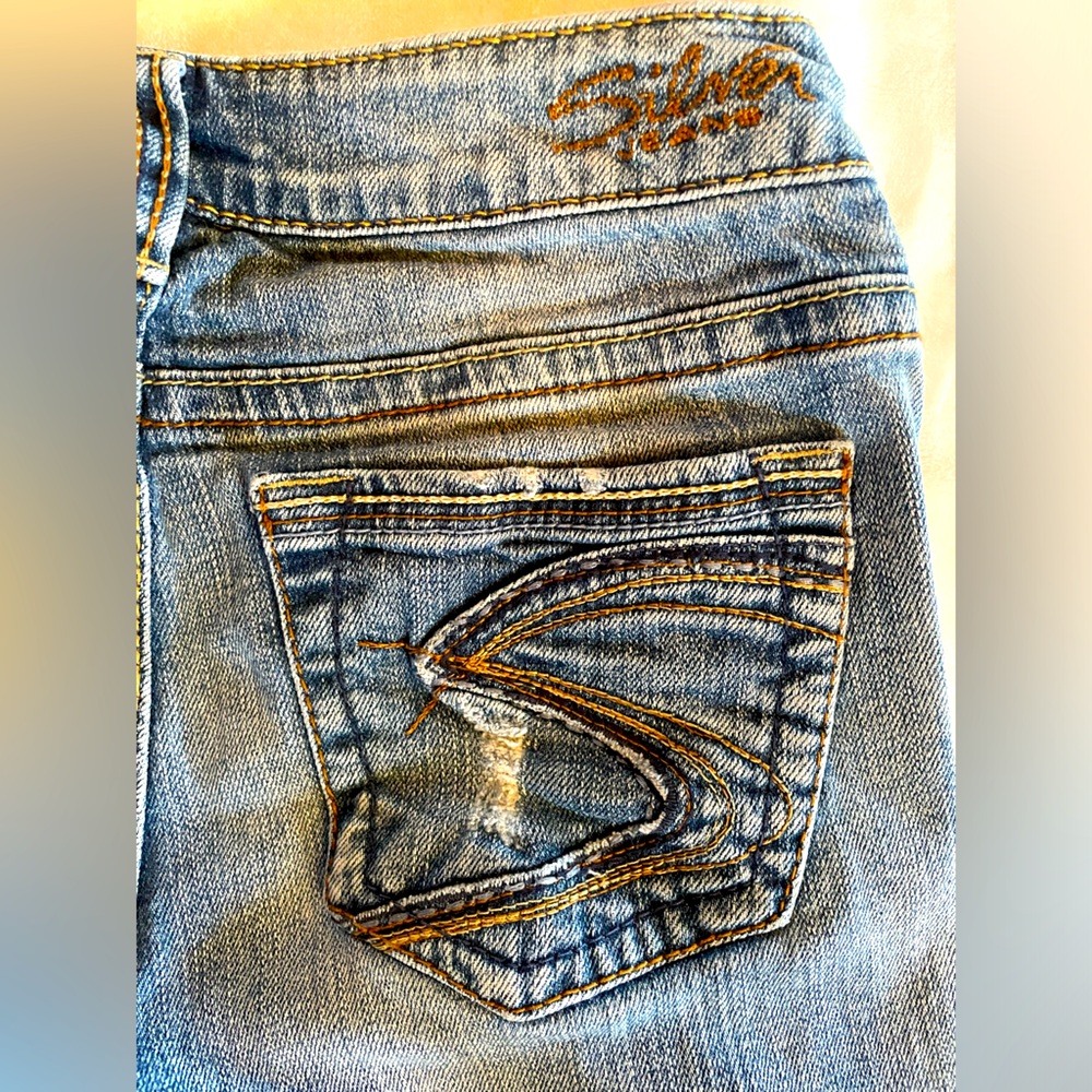 Silver Boot Cut Jeans